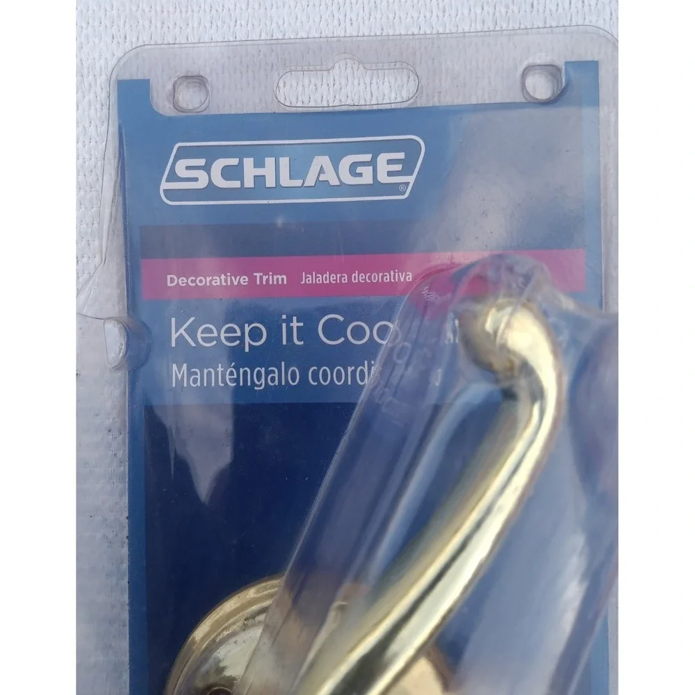 6x Schlage Flair Lever Bright Brass‎ Dummy Door Handles 2 Left / 4 Right Handed